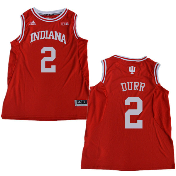 Men #2 Michael Durr Indiana Hoosiers College Basketball Jerseys Sale-Red